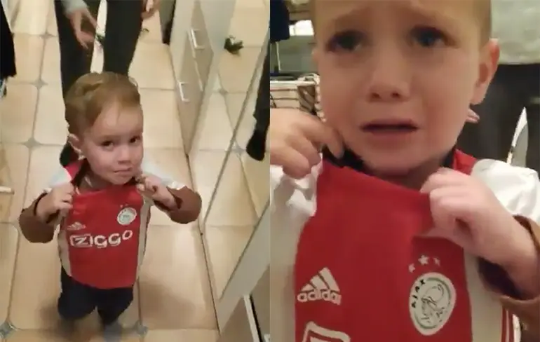 Papa heeft het verkeerde shirt aangetrokken