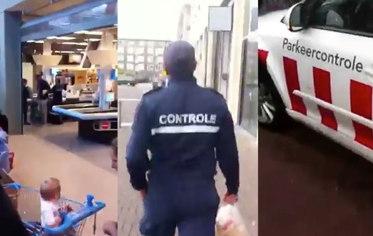 Parkeerbeheer Amsterdam parkeert lekker dubbel om boodschappen te doen