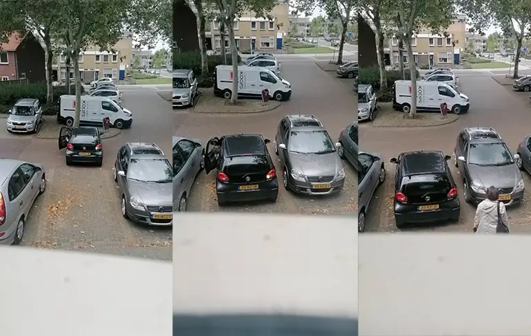 Parkeren is nogal een tijdrovende klus op deze manier