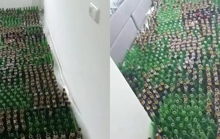 Pasgetrouwd in Emmeloord stel krijgt lege flesjes cadeau