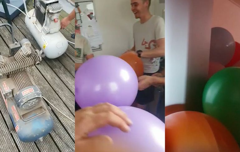 Pasgetrouwd paar in Emmeloord krijgt 5000 ballonnen