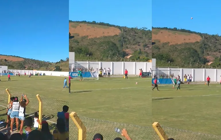 Penalty van de lijn gehaald door de keeper, maar toch een goal!