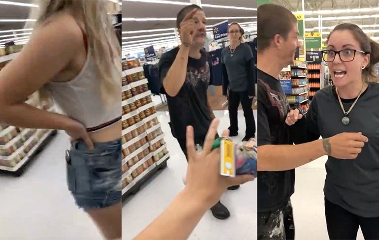 People Of Walmart: Tokkie zegt iets over kort broekje van minderjarig meisje