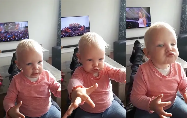 Peuter gaat helemaal los op Defqon.1 set van Dr. Peacock