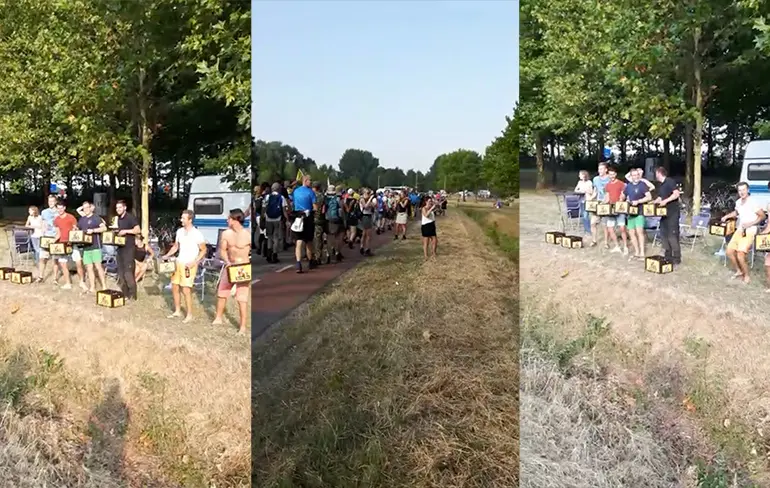 Plezier hebben met een leeg kratje bier tijdens de Vierdaagse doe je zo!