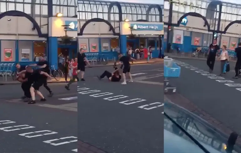 Polen bij AH Oss vechten om goedkoop blikje bier?