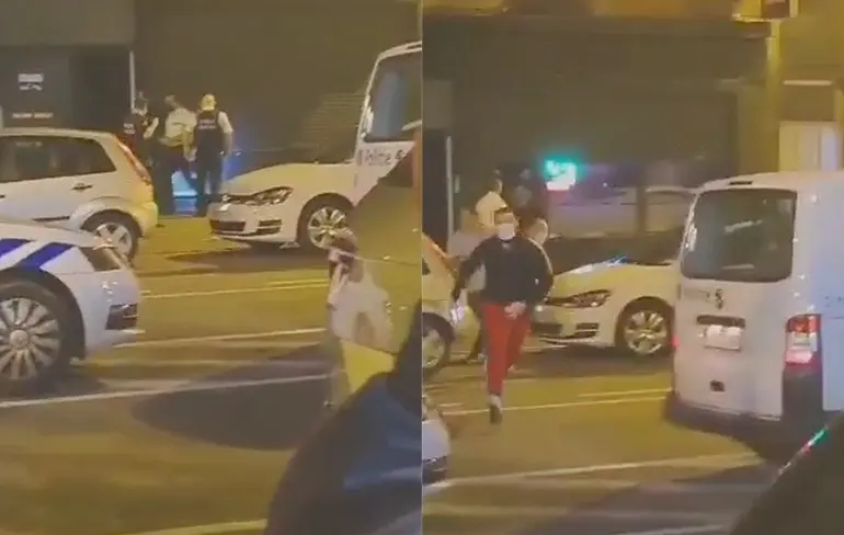 Politie Brussel kan niets doen als schijt aan corona aso's uit gebouw vluchten