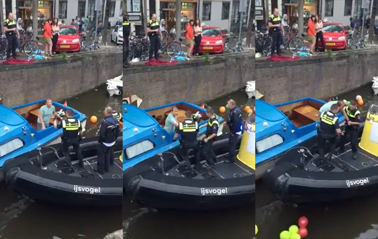 Politie pakt verkeerde man op van boot Gaypride