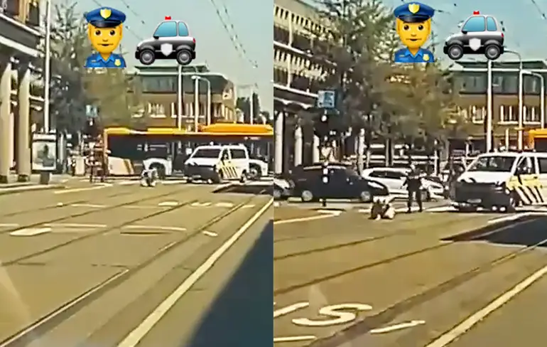 Politie rijdt fietser aan in Den Haag