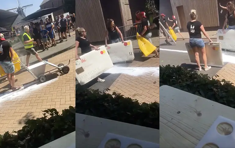Praalwagen snuift een lijntje