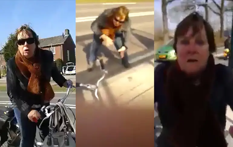 Racistische vrouw valt Turkse vrouw vanuit het niets aan...