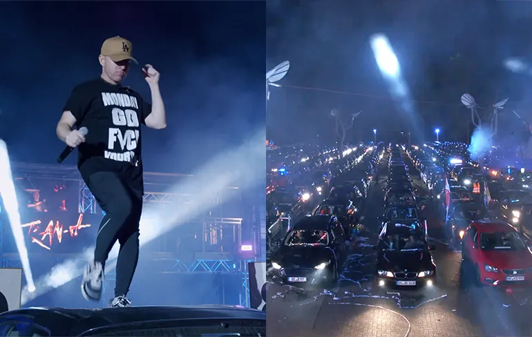 Ran-D en MC Villain helemaal los op Club Index Autodisco in Duitsland