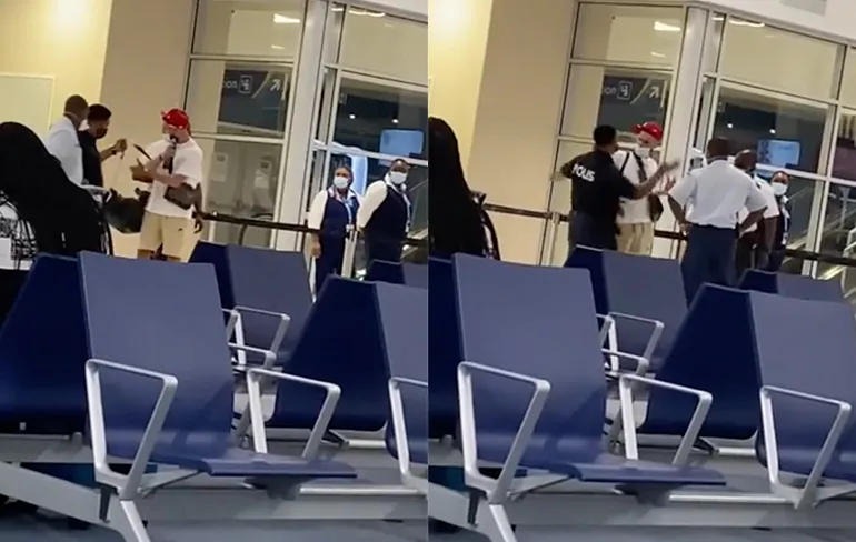 Rapper Josylvio krijgt klap van agent op het vliegveld van Curaçao