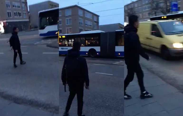Resultaat geen opvoeding? Bussen bekogelen in Amsterdam!