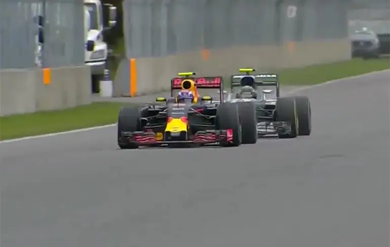 Rosberg verstapt zich in Verstappen tijdens Grand Prix van Canada