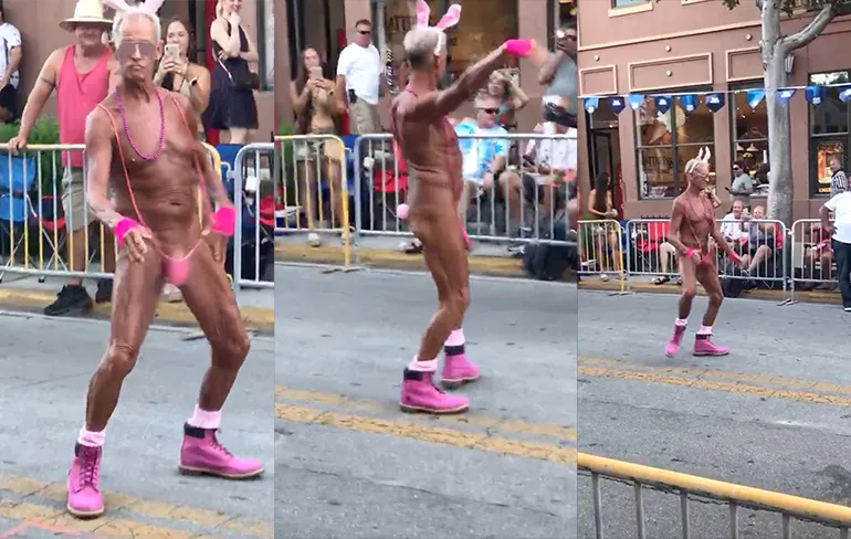 Roze konijn gaat helemaal los in Key West