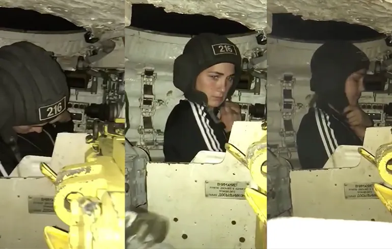 Russische tank officier nam zijn vrouw mee naar familiedag van zijn werk