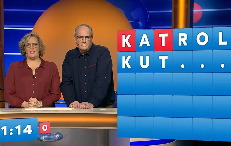 Sandra gaat helemaal los in Lingo