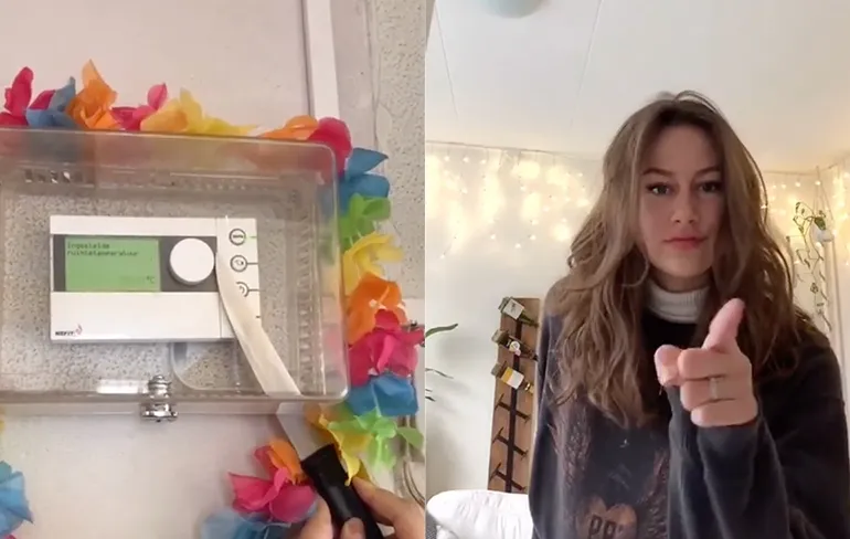 Sanne laat dingen in haar studentenhuis zien die just make sense