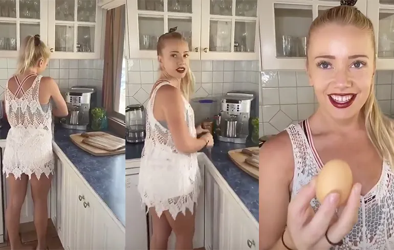 Schatje, hou dit ei eens in je mond zonder te breken...