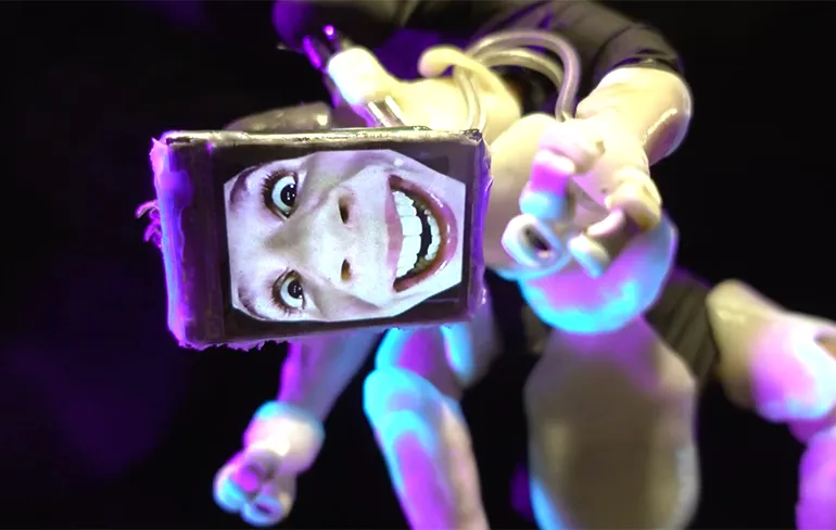 Schermpje met gezicht op poppetje is awesome!