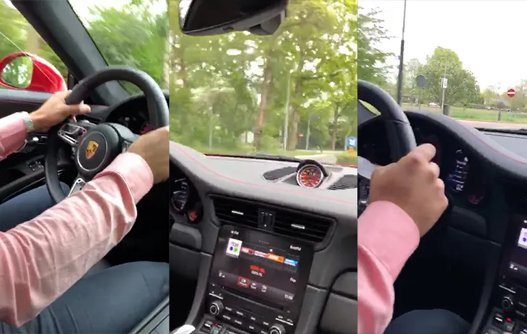 Scheuren door Bergen met geleende Porsche ging fout