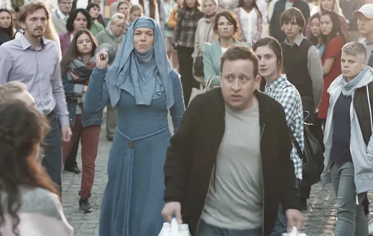 Septa Unella en The Mountain in Shame Or Glory SodaStream commercial