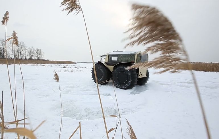 Sherp ATV, een off road mini monster truck uit Rusland
