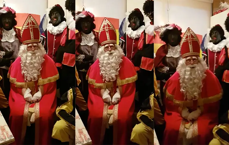 Sinterklaas lucht even zijn hart...