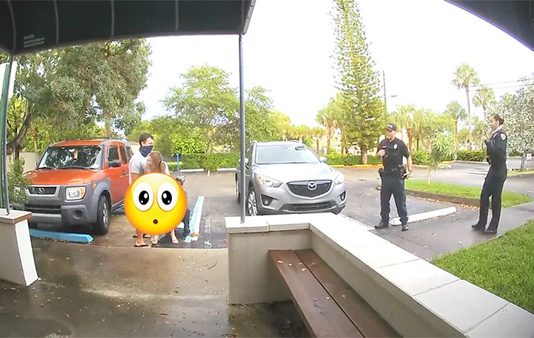 Slimme deurbel legt hele snelle bevalling vast op parkeerplaats in Florida