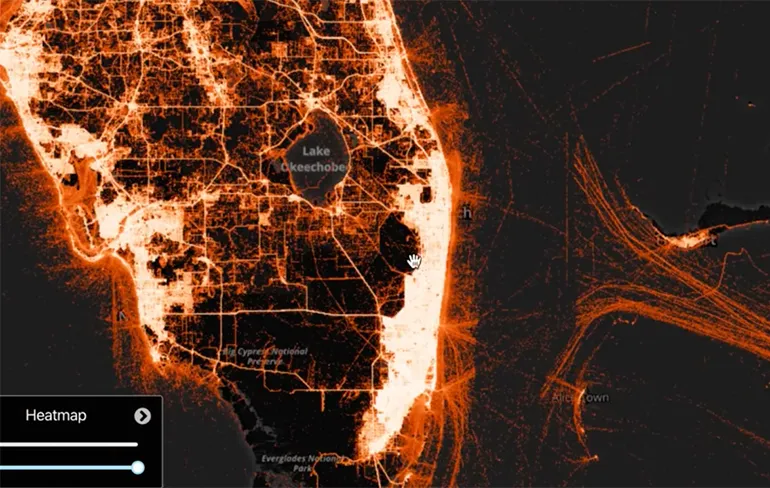 Smartphone traceren laat verspreiding COVID19 zien na Spring Break