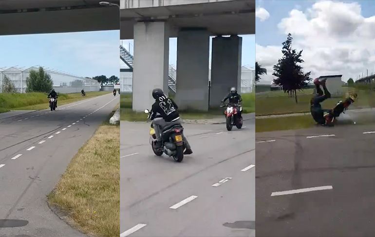 Sodetering: Motor en scooter klappen tantoe hard op elkaar in Bleiswijk