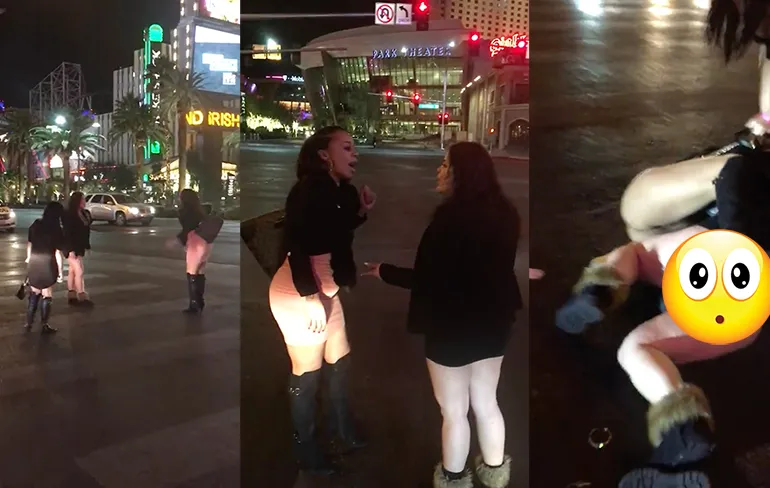 Soms is entertainment in Las Vegas gratis: Hoertjes op de vuist!