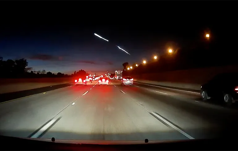 SpaceX raket ook goed te zien vanaf de snelweg