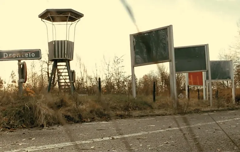 Spookpretpark Verkeerspark Assen gefilmd door een drone