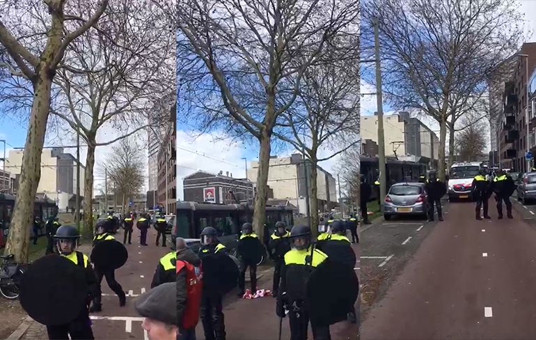 Stakers op de vuist met de politie in Rotterdam