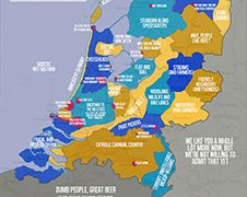 Stereotypen kaart van Nederland