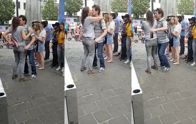 Stomdronken koppel geniet van de Gentse Feesten