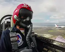 Stukje meevliegen met de U.S. Air Force Thunderbirds