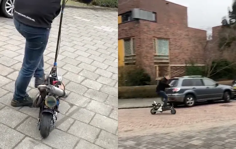 Supersnel klein scootertje als je snel ergens moet zijn