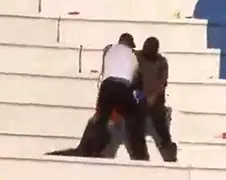 Supporter wordt door tal van mensen in elkaar geslagen