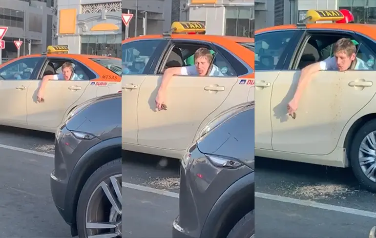 Taxichauffeur zal absoluut niet blij zijn met dronken klant