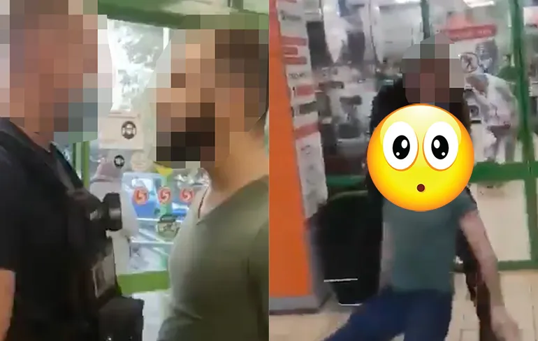 Tegen beveiliger van Russische supermarkt kun je maar beter niet bijdehand doen