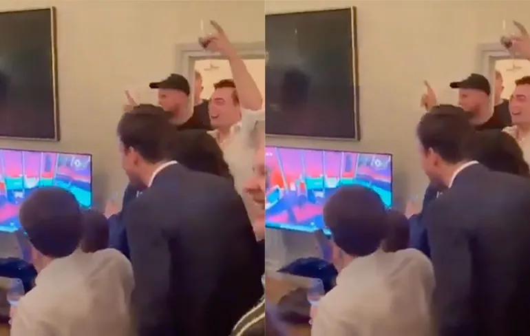 Thierry Baudet genoot van uitslag verkiezingen op coronafeestje