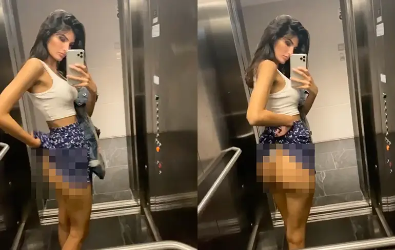 Toch nog even die spannende selfie proberen te maken in de lift