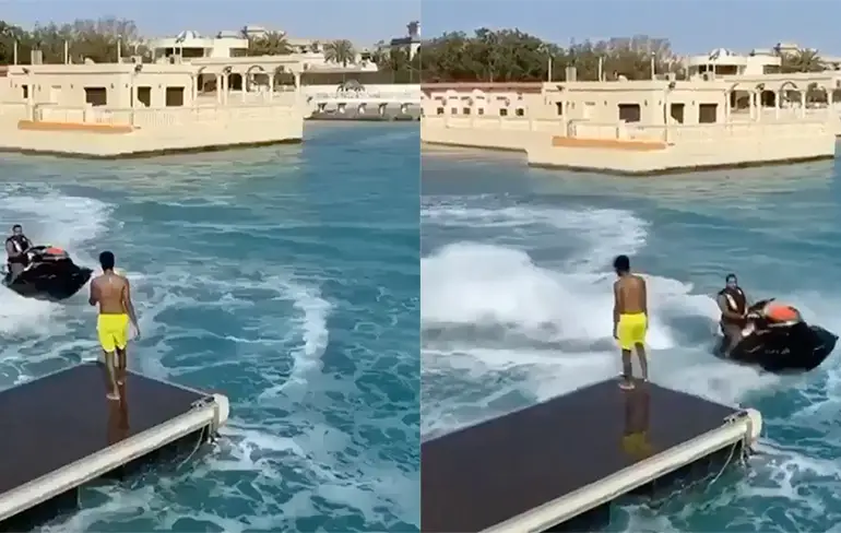 Toch oppassen als je op de wal staat en jetski komt voorbij