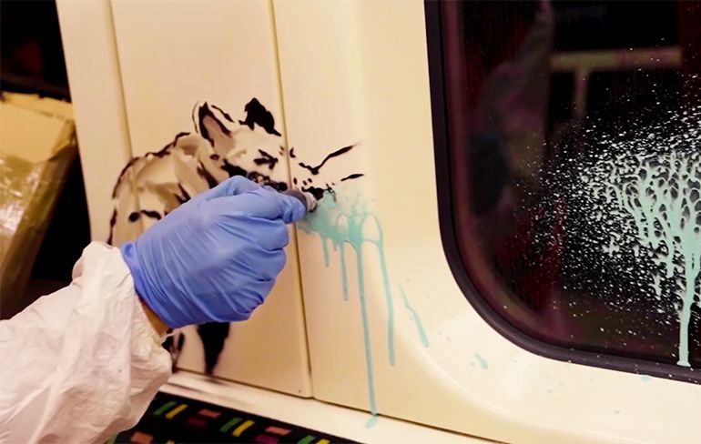 Transport for London spoelt met verwijderen Coronaratten van Banksy 8,2 miljoen euro weg