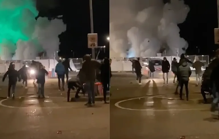 Tuig op Urk bekogelen de politie tijdens eerste avondklok