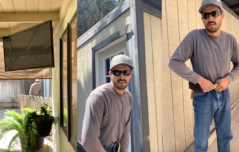 Tuinman speelt met wat anders dan bomen en takken