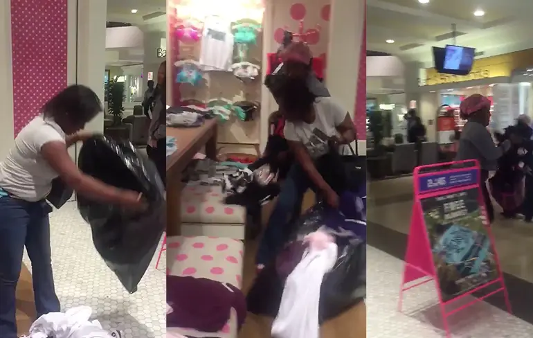 Twee dames roven even de koopjes bij Victoria's Secret weg!